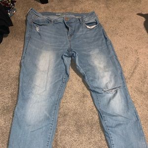 Old Navy Rockstar Mid Rise light jeans for sale